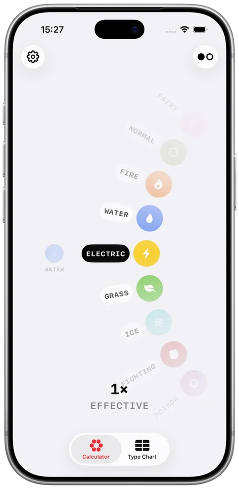 In dark mode, Dark against Water and Ghost, rated 2× super effective